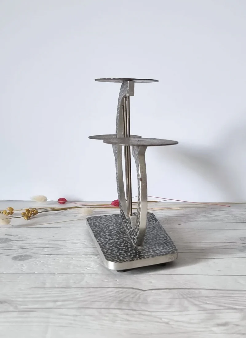 Brutalist Metal Cast Table Shelf, 1960s-1970s - Image 3