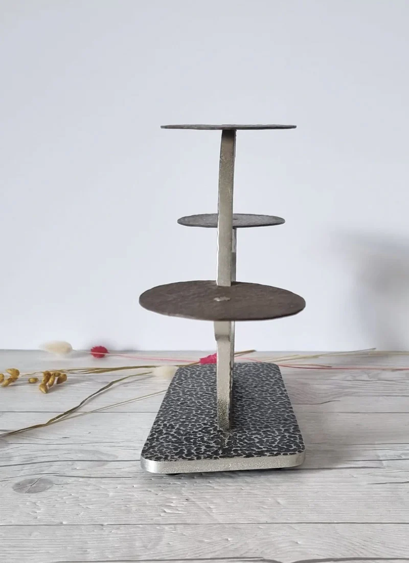 Brutalist Metal Cast Table Shelf, 1960s-1970s - Image 4