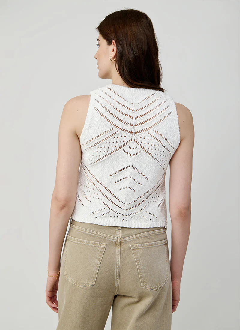 Chunky Pointelle Knit Tank - Image 2