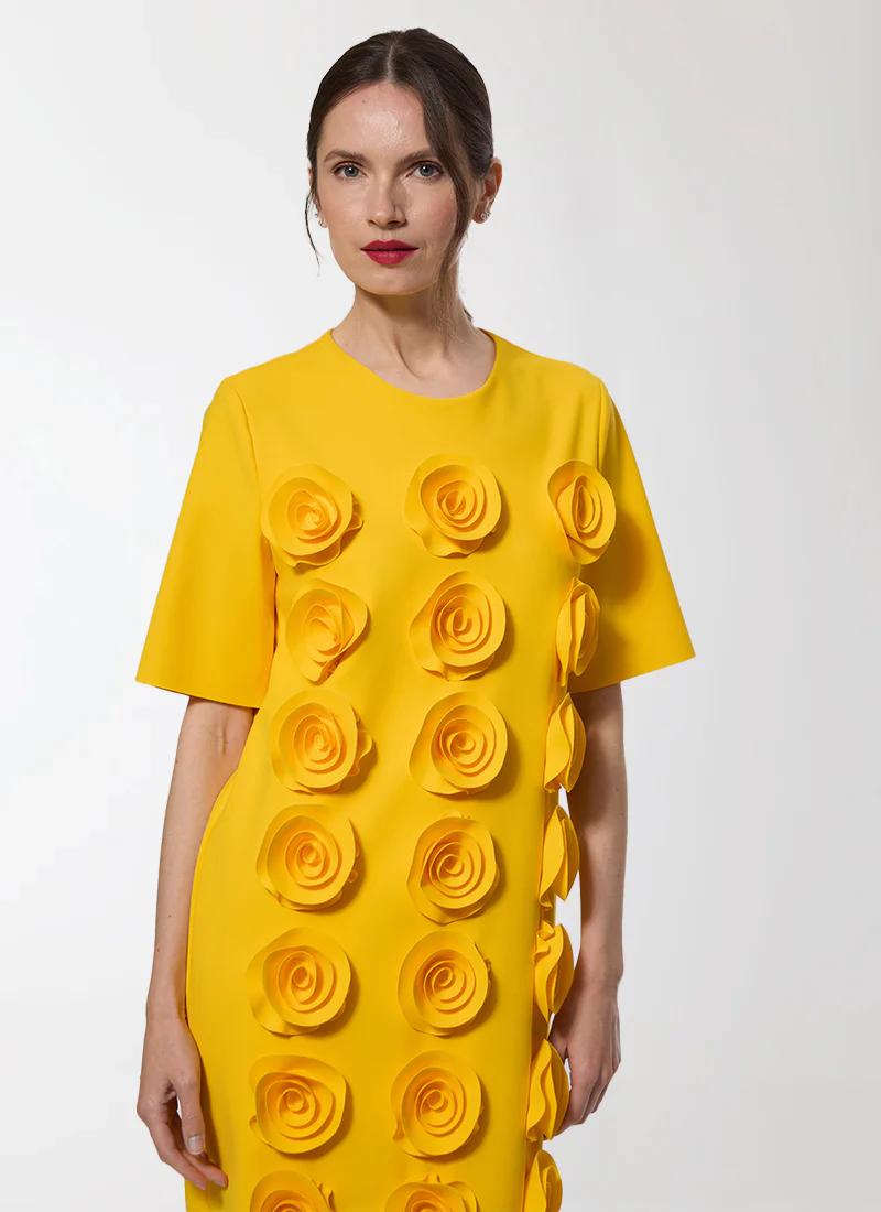 Bassi Floral Applique Shift Dress - Image 3