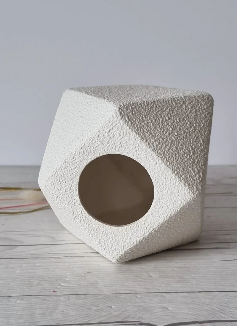 Bertoncello Ceramiche Sasso Bianco, Modernist Sculptural Geometric Vase, 1960s-80s - Image 4