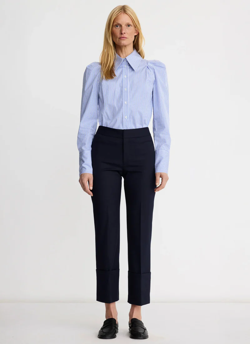 Box Pleat Shirt Blue Stripe - Image 3