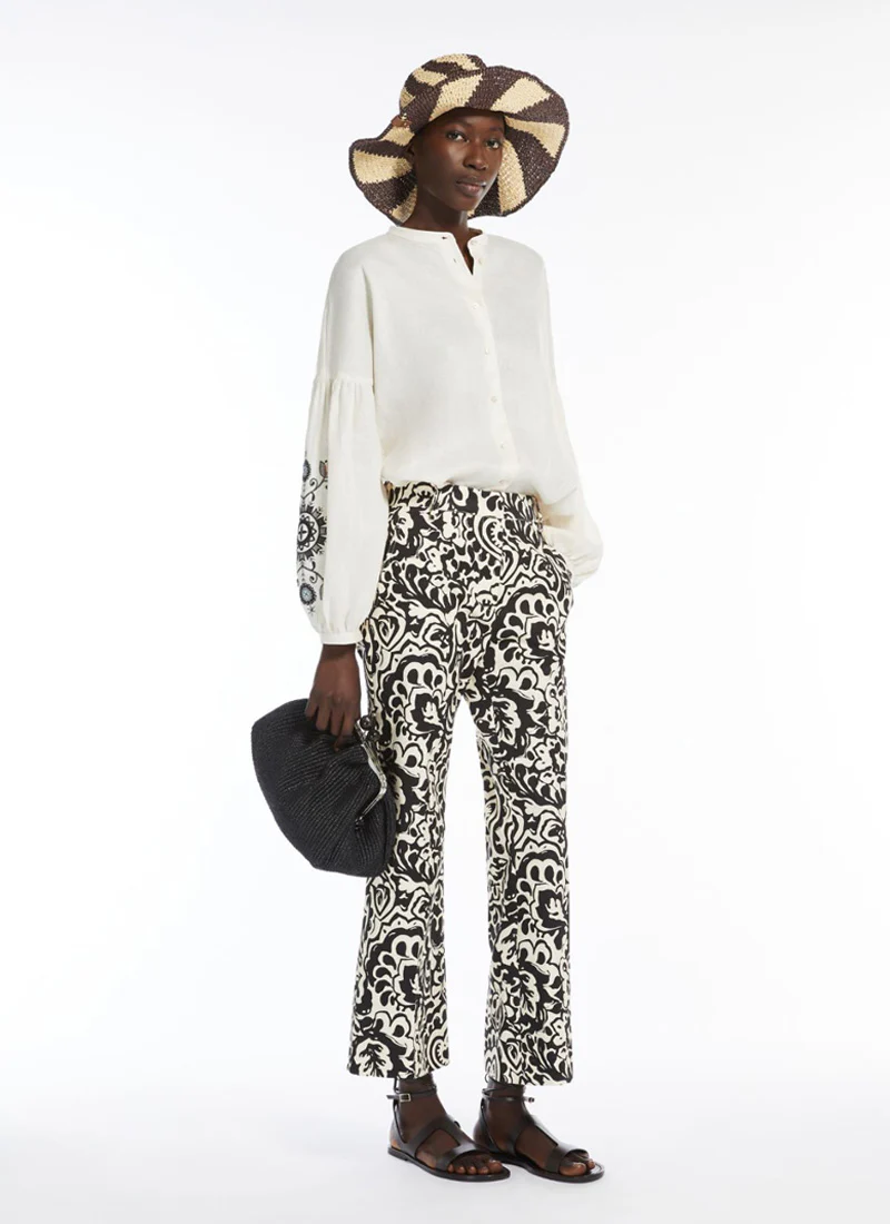 Cadmio Batik Straight Cotton Trouser - Image 3