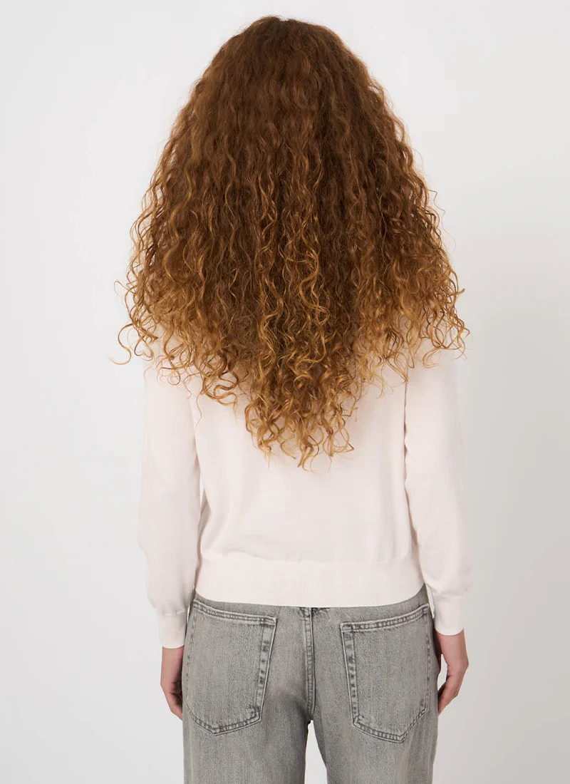 Cotton Knitted Crew Neck Sweater - Image 3