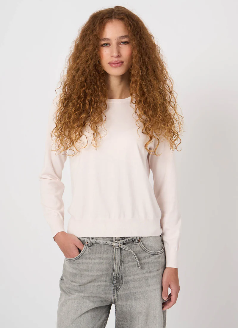 Cotton Knitted Crew Neck Sweater - Image 4