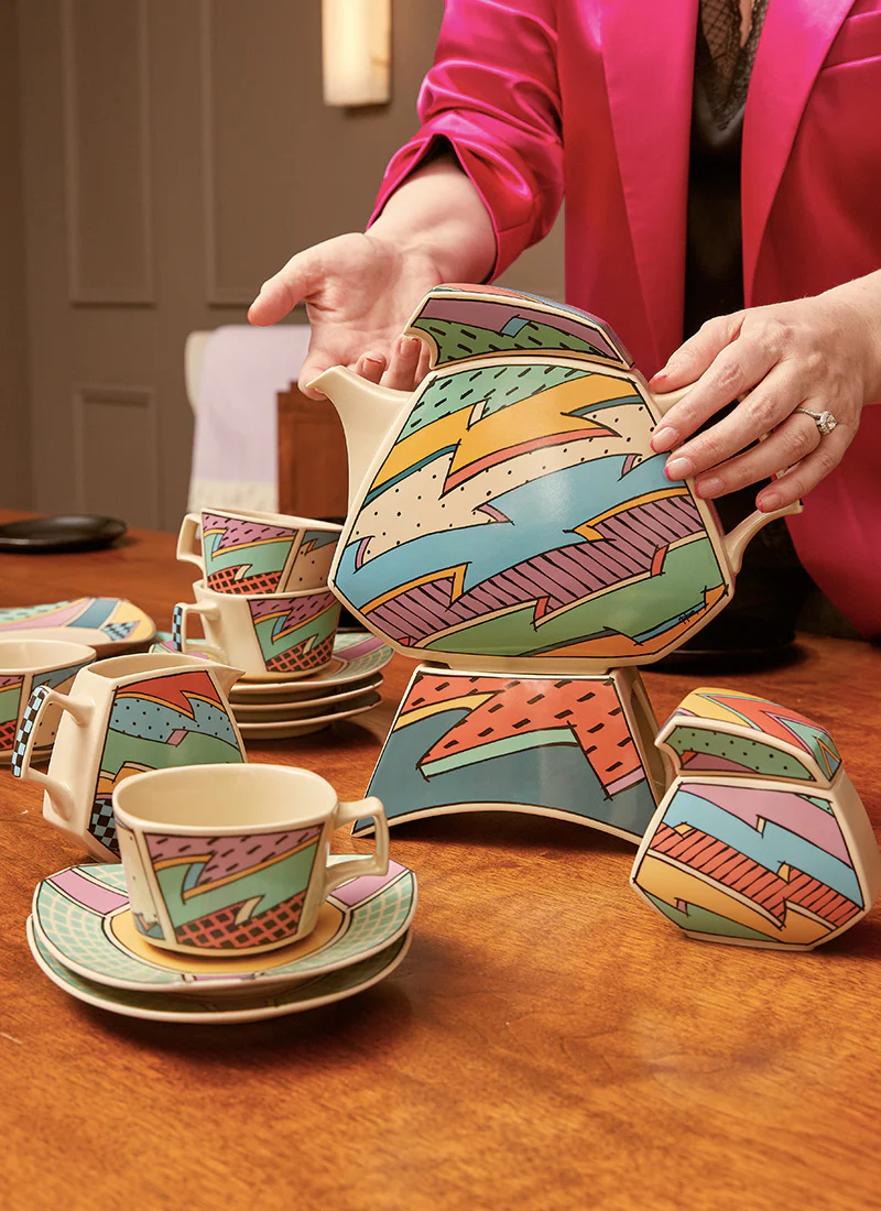 Dorothy Hafner Iconic Postmodern Tea Set for 5, 1980s - Image 2