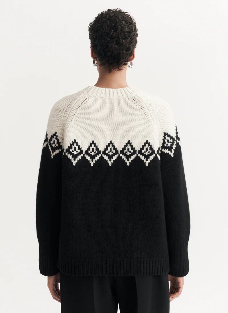 Fair Isle O-Neck Sweater - Image 2