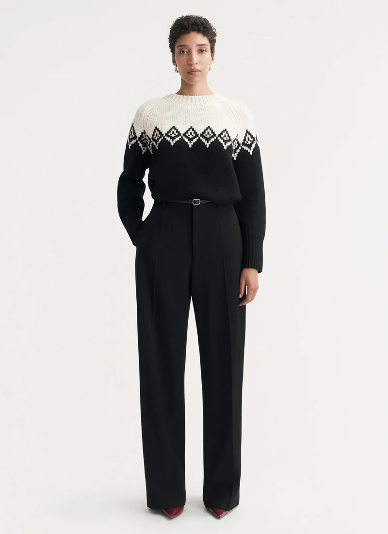 Fair Isle O-Neck Sweater - Image 4