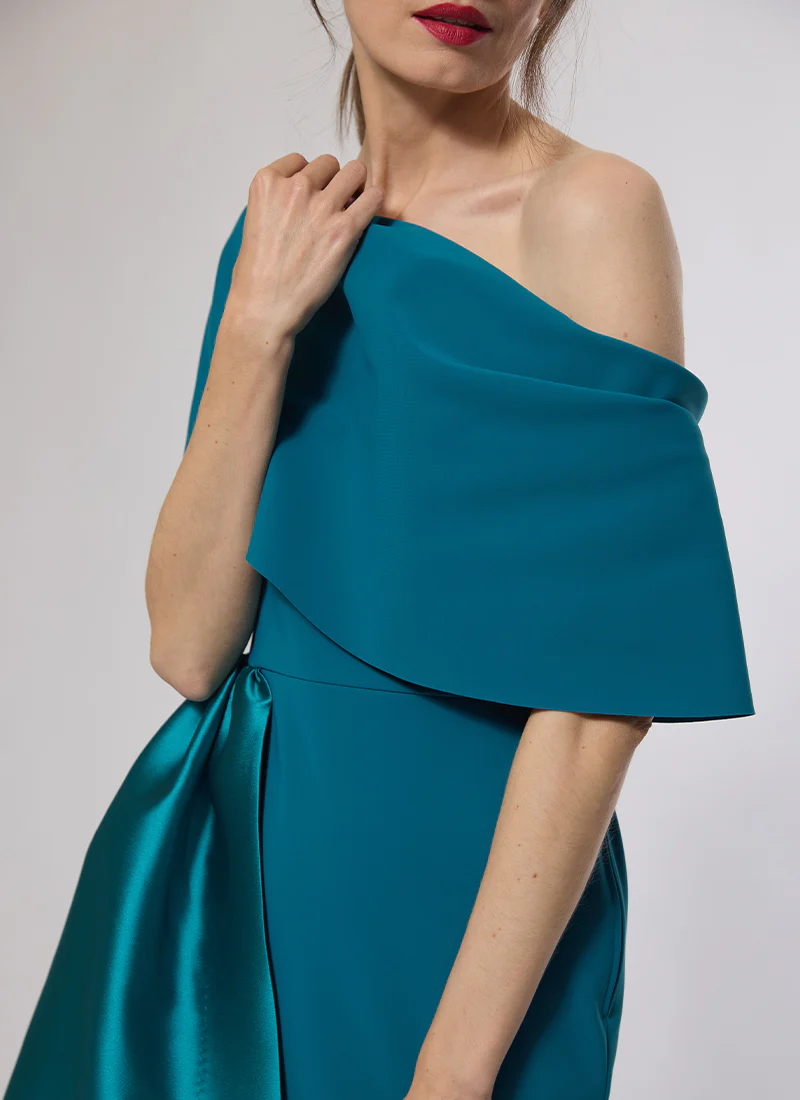 Fontaine Draped Shoulder Dress - Image 4