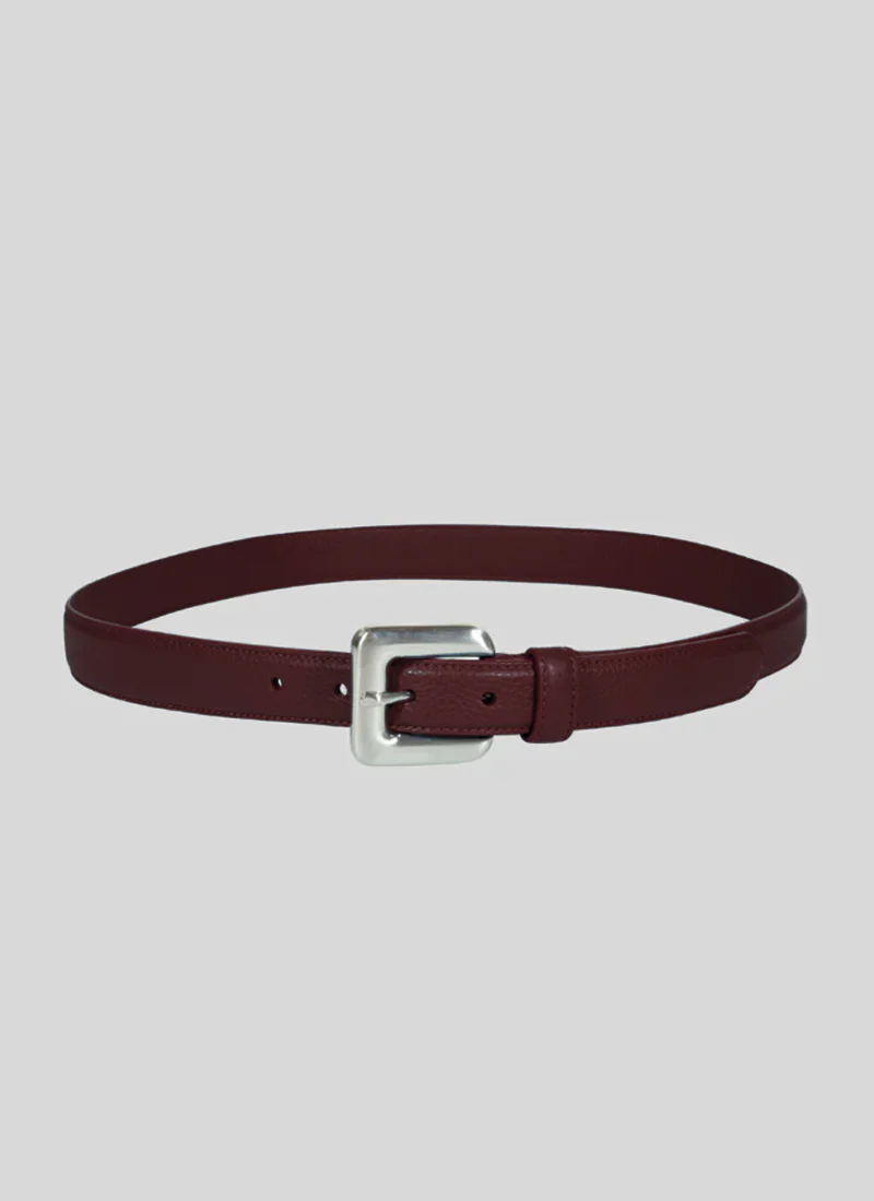 Glossinia Square Buckle Leather Belt
