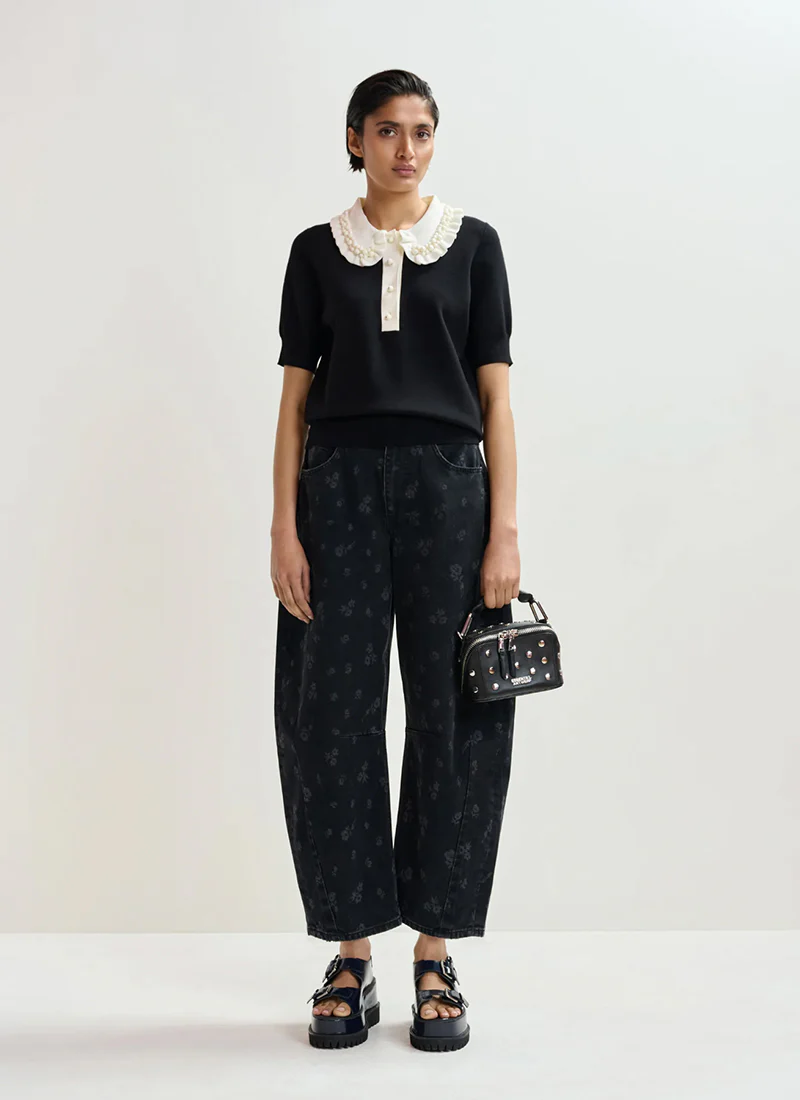 Jewelry Embroidered Knit Polo - Image 4