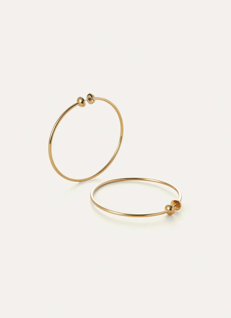 Medium Gold Icon Hoops - Image 5