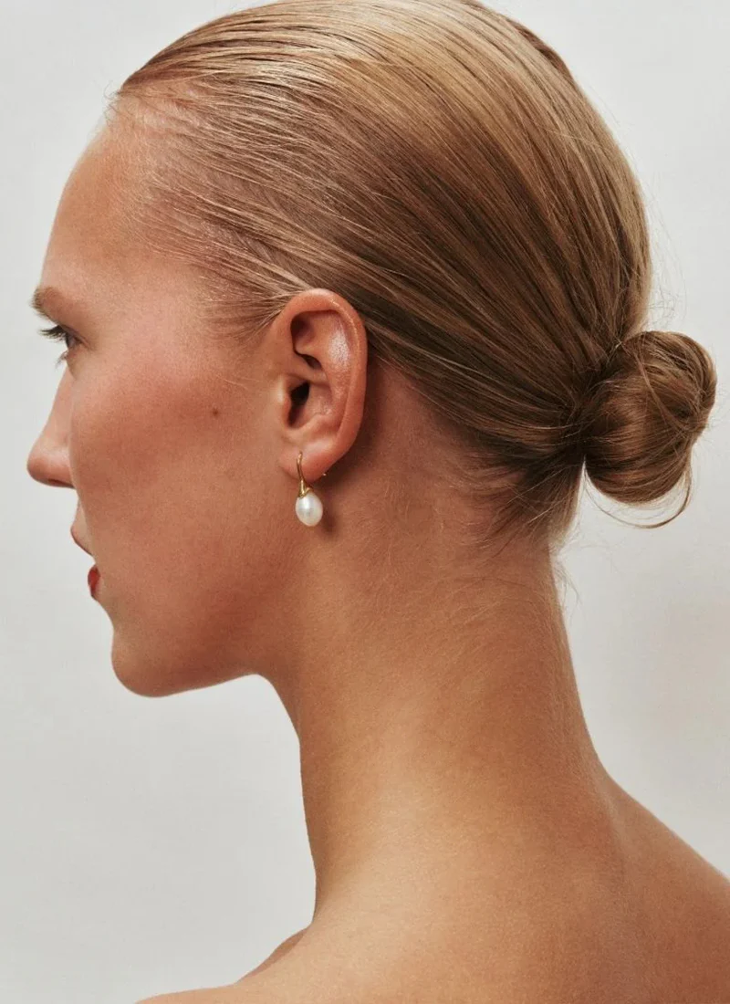 Odette Earrings PEARL/GOLD - Image 5