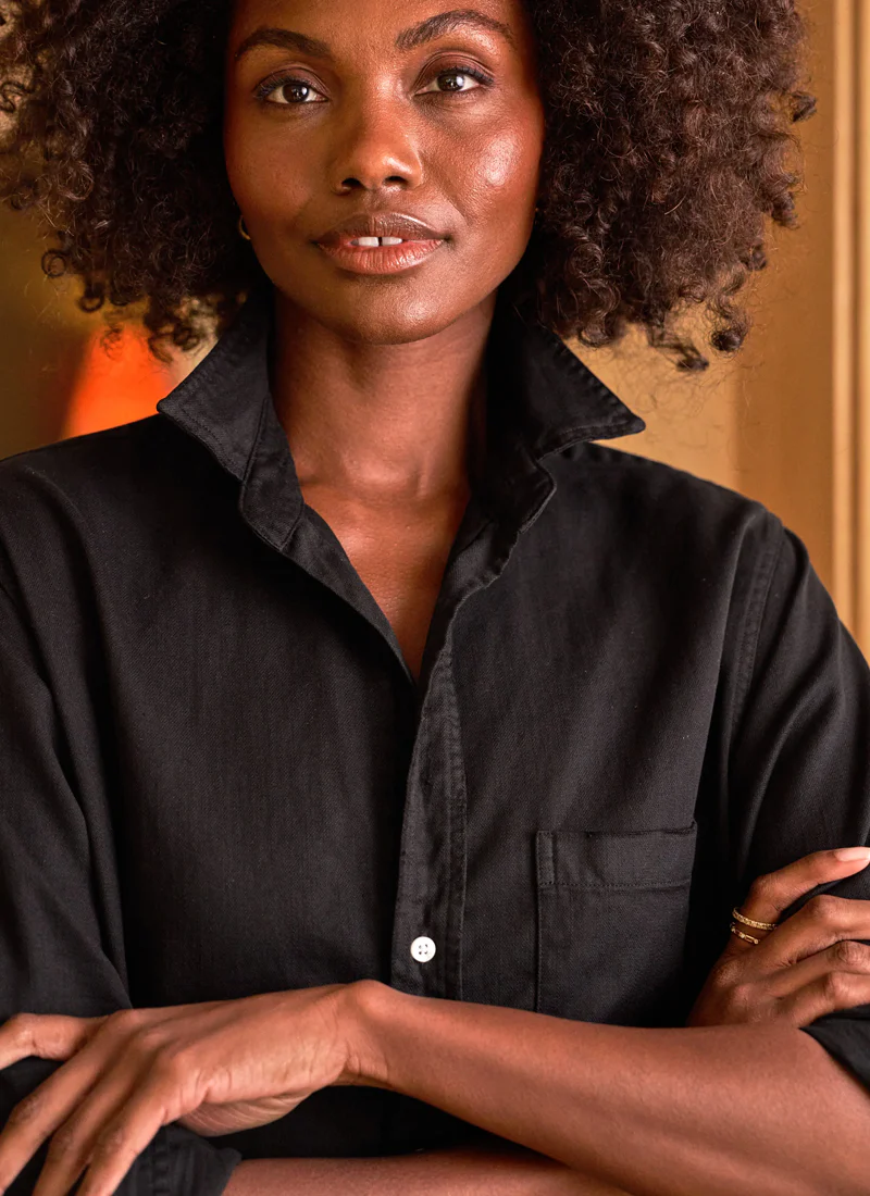Rory Black Famous Denim Shirtdress - Image 3