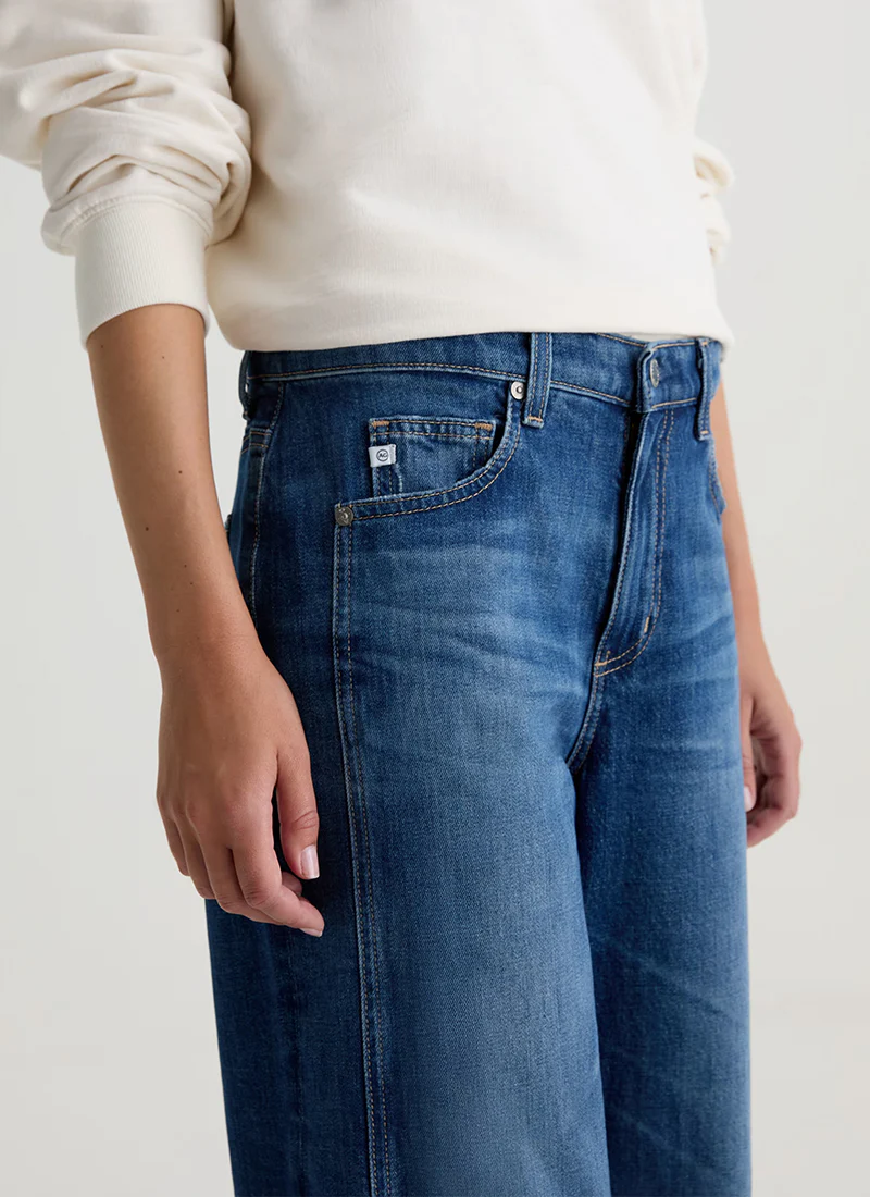 Saige Wide Leg Crop Jeans - Image 4