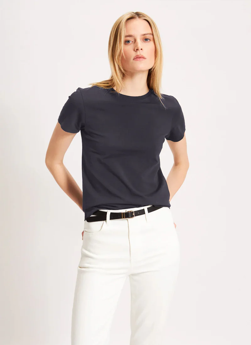 Short Sleeve Iconic Fitted Crew Tee - Image 2