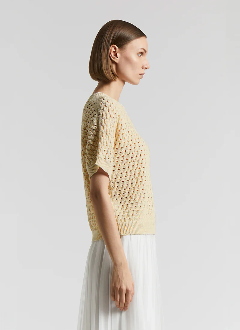 Short Sleeve Micro Sequins Sweater - Image 4