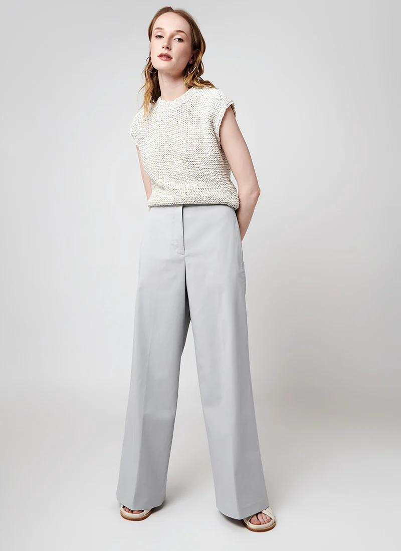 Wide-Leg Cotton Gabardine Pant - Image 4