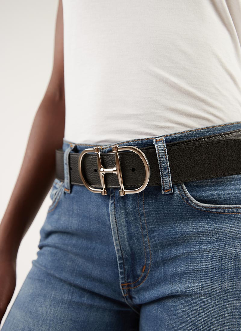Kasi Pebbled Leather Belt - Image 2