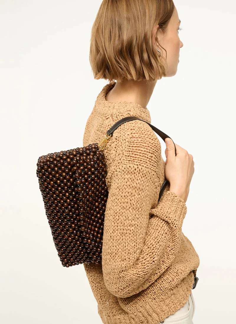 Timmy Beaded Leather Convertible Shoulder Bag - Image 3