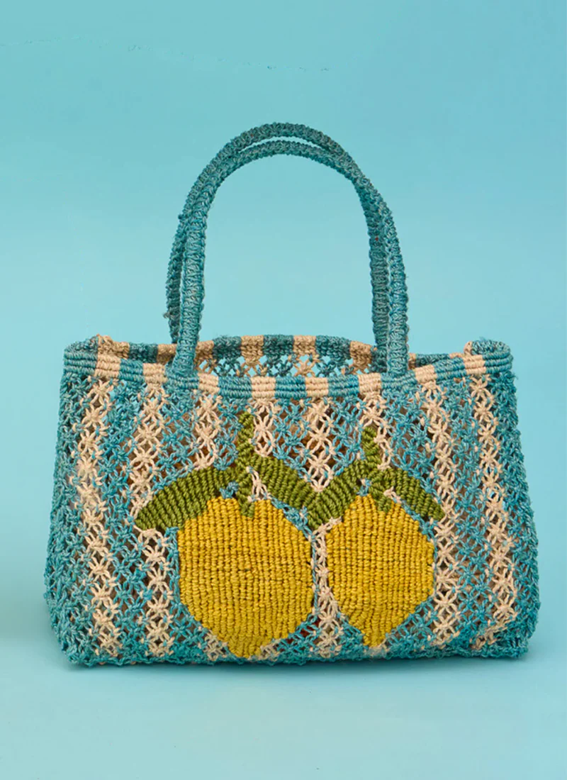 Tracy Stripe 2 Lemons Tote Bag - Image 5