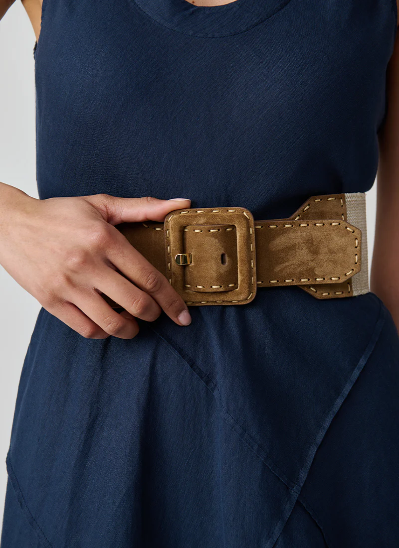 Flavia Elastic Square Buckle Belt