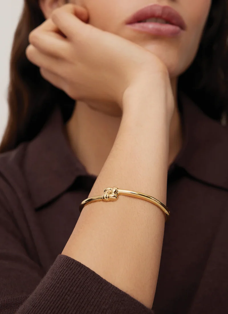 Slim Woven Square Bangle