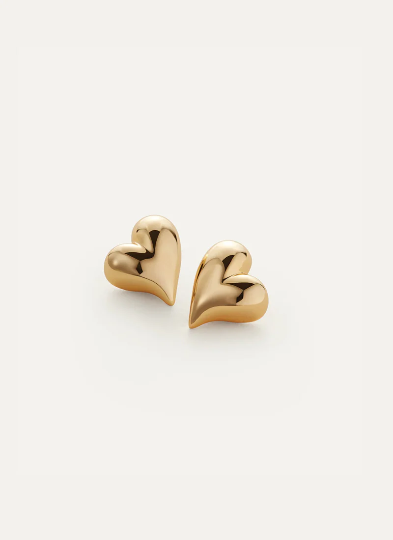 Art Heart Symmetrical Button Earrings - Image 3