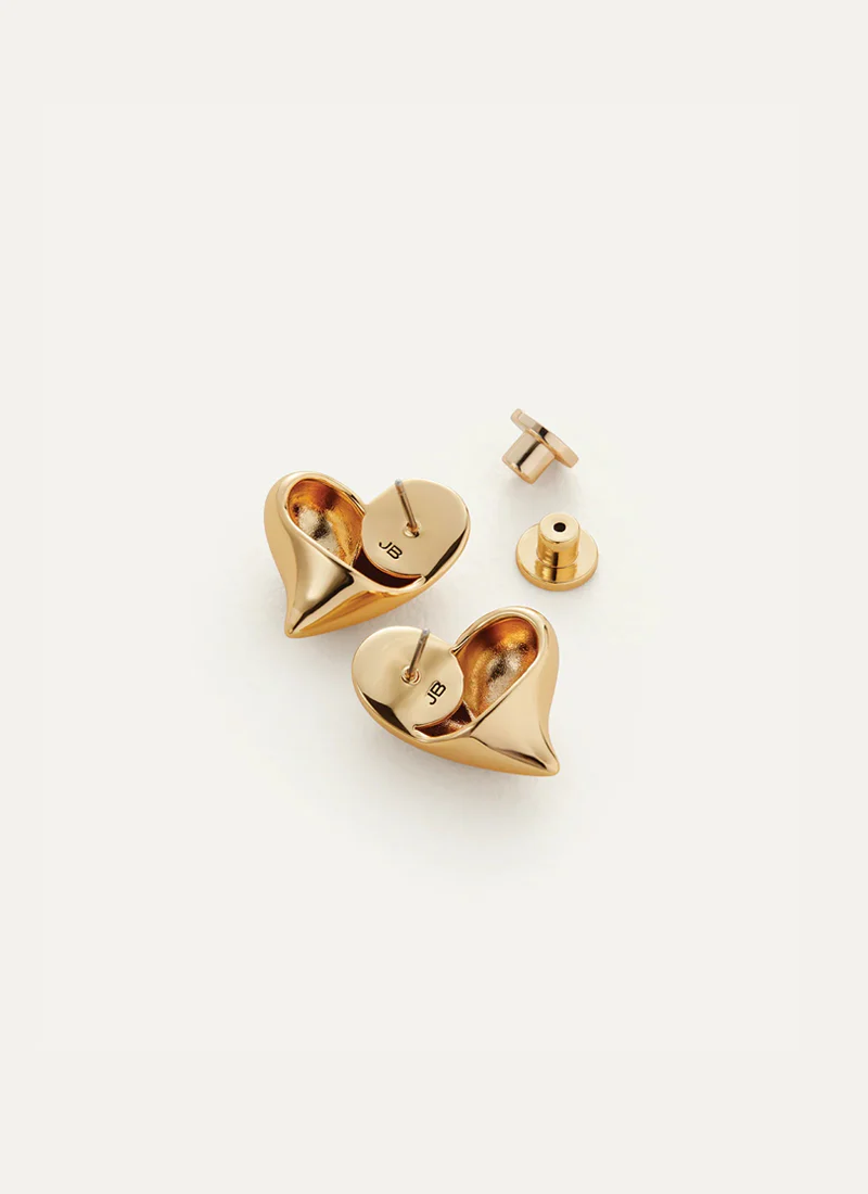 Art Heart Symmetrical Button Earrings - Image 4