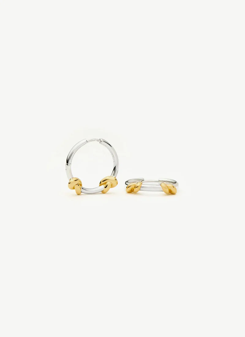 Lucy Williams Knot Small Hoop Earrings - Image 6