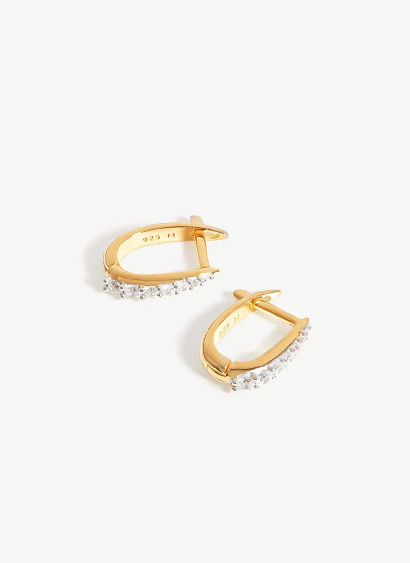 Pave Claw Huggie Earrings - Image 3