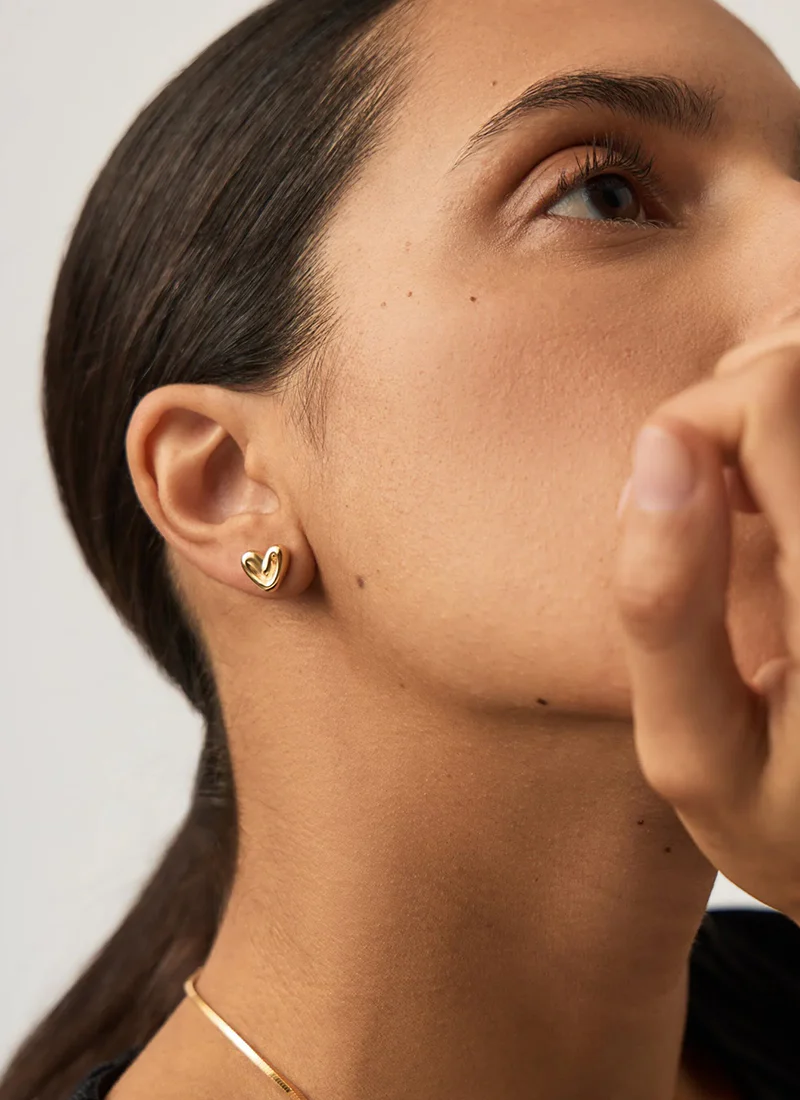 Puffy Heart Mini Stud Earrings - Image 4
