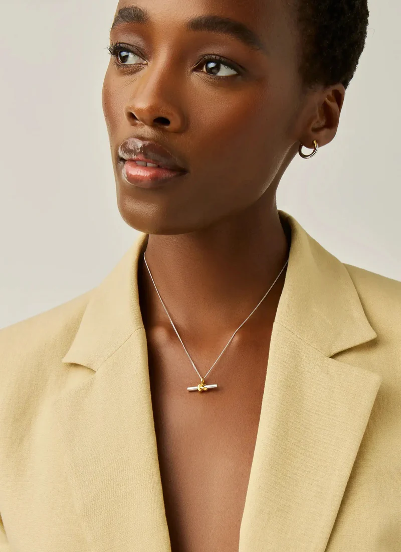 Lucy Williams T-bar Knot Pendant Necklace - Image 3