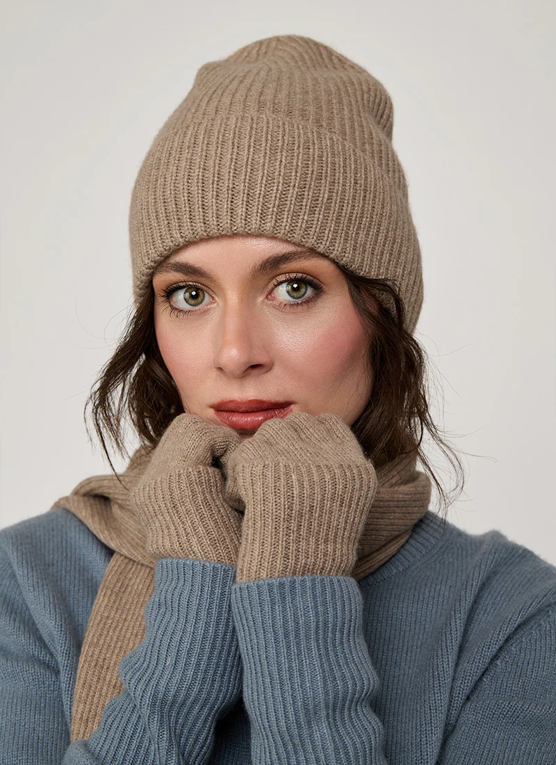 Cashmere Set - Glove & Beanie - Image 2