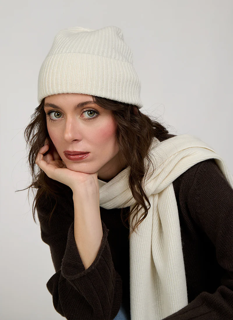Cashmere Rib Knitted Scarf - Image 3