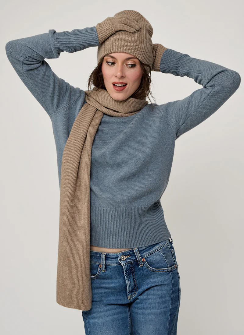 Cashmere Set - Glove & Beanie - Image 3
