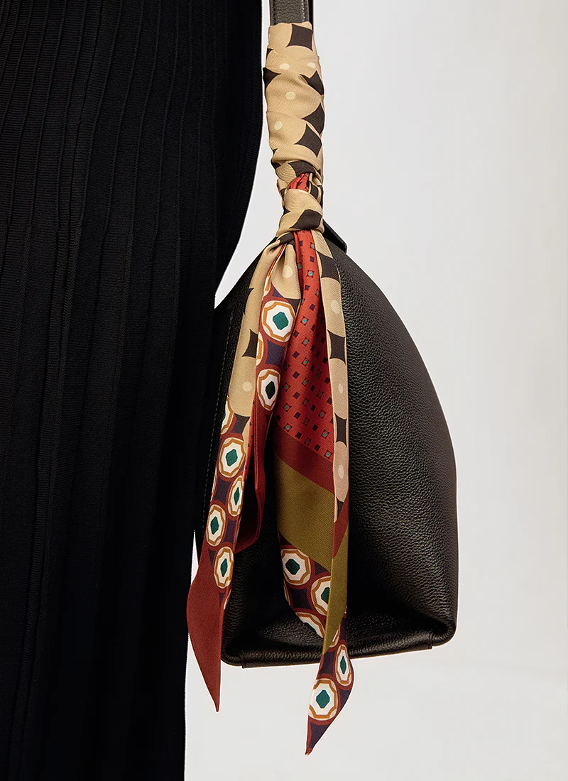 Geometric Print Silk Twilly - Image 3