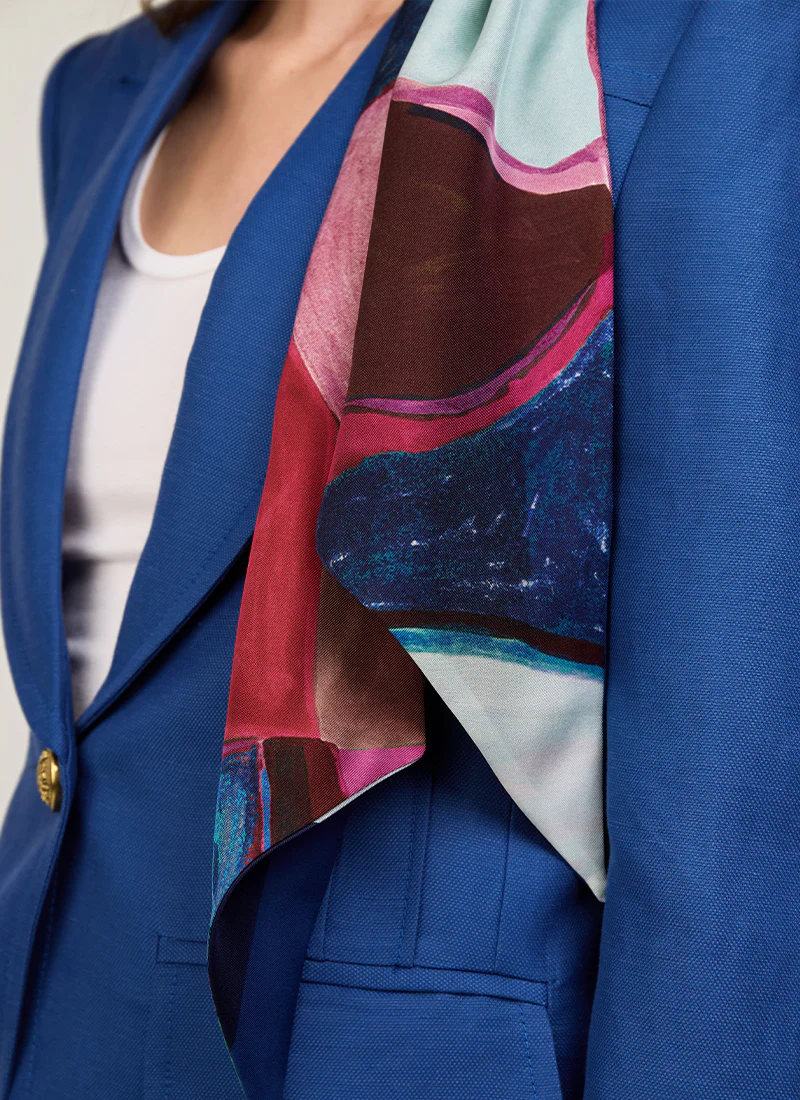 Abstract Print Silk Twilly - Image 4