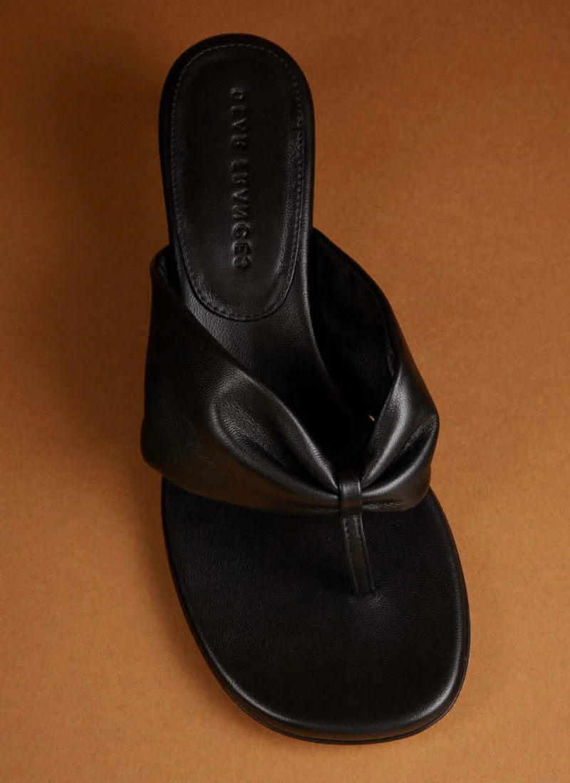 Leather Wrap Mid Heels - Image 3