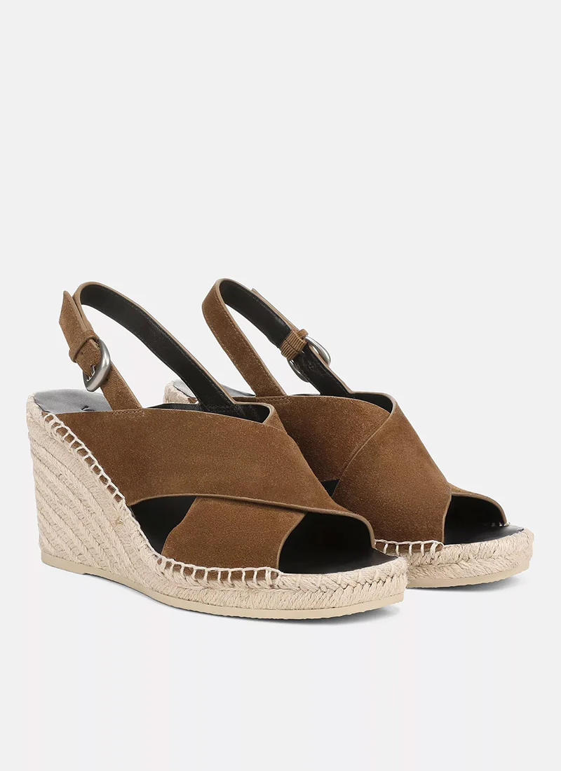 Georgia Suede Wedge Sandals - Image 2