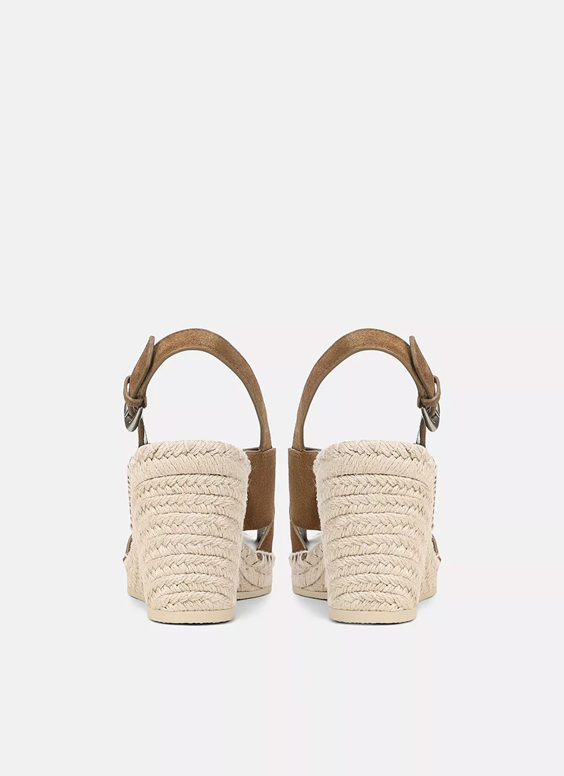 Georgia Suede Wedge Sandals - Image 3