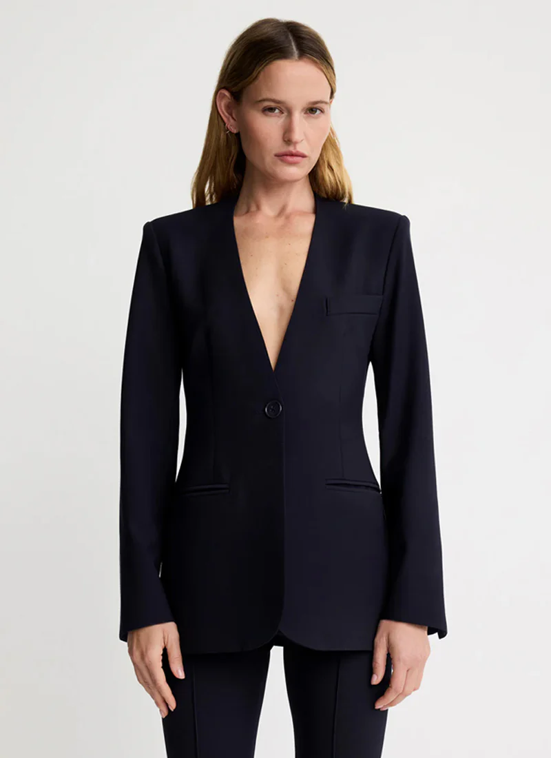 Collarless Blazer