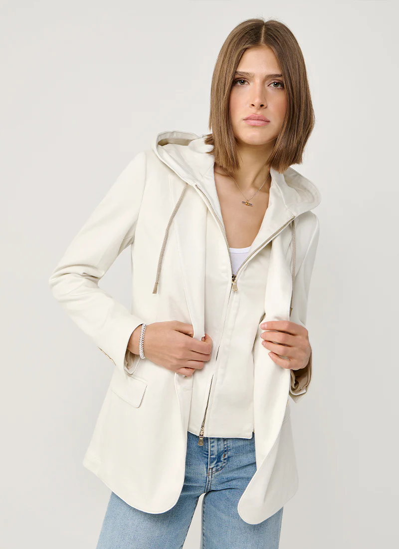 Cotton Hooded Blazer - Image 3