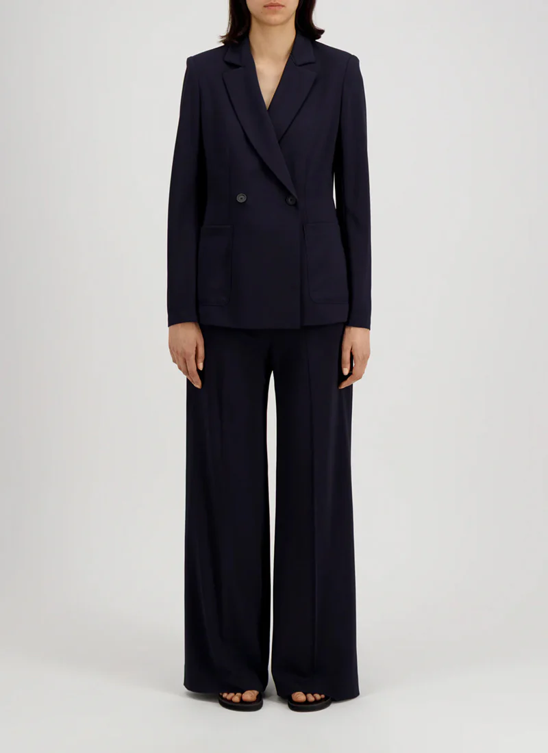 Crepe Viscose Double Breasted Blazer - Image 3