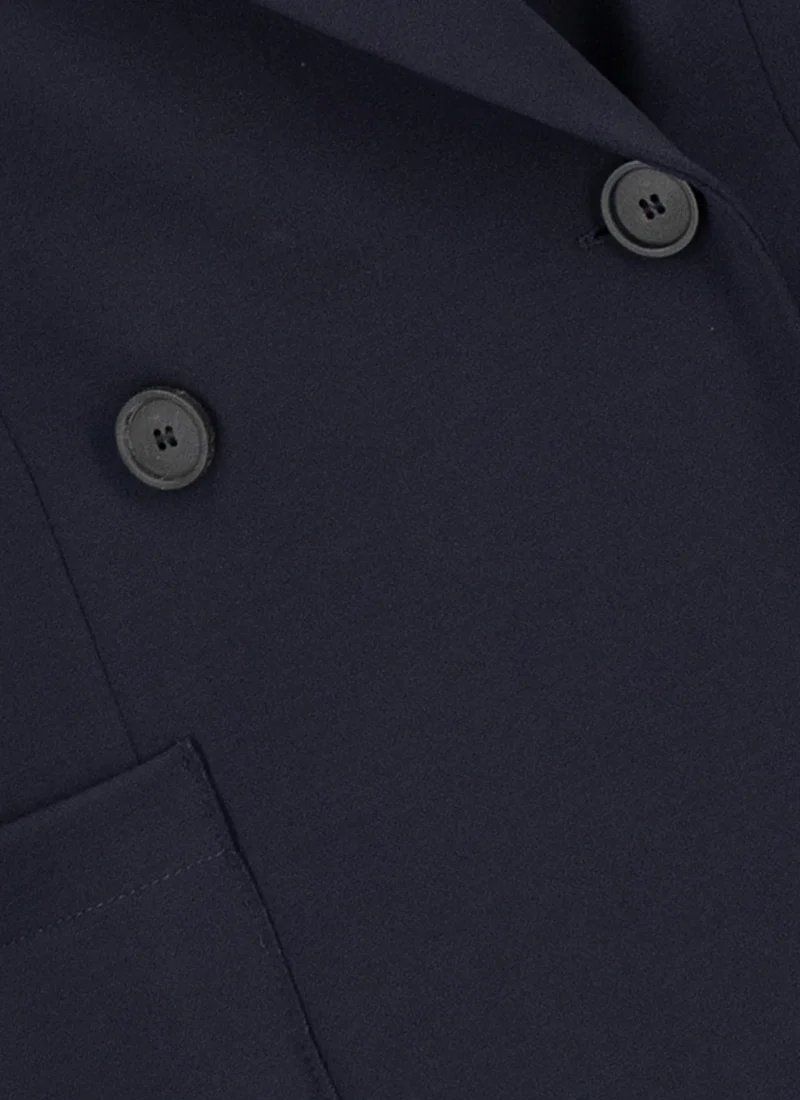 Crepe Viscose Double Breasted Blazer - Image 4