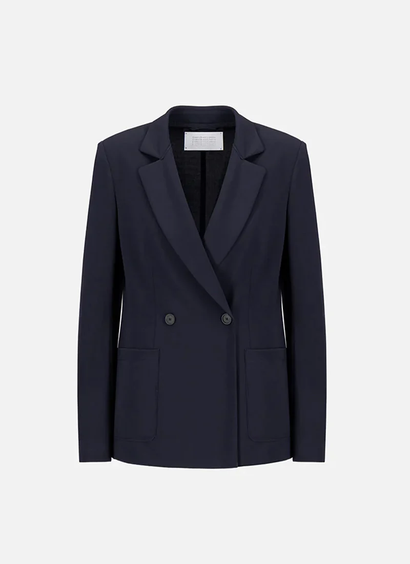 Crepe Viscose Double Breasted Blazer - Image 5