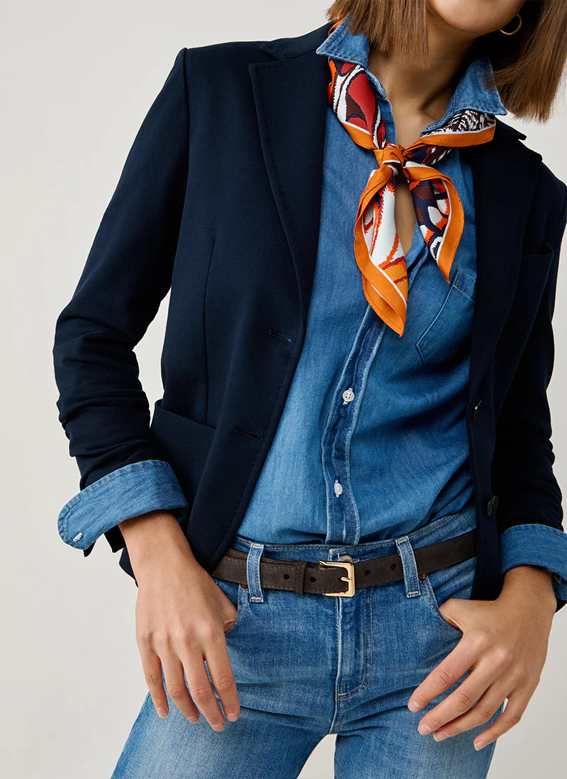 Fleece Light Dyed 2 Button Pocket Slim Fit Blazer - Image 4