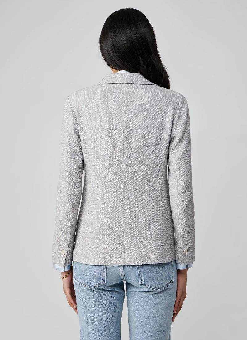Linen Bistretch Slim Long 1 Button Blazer - Image 2