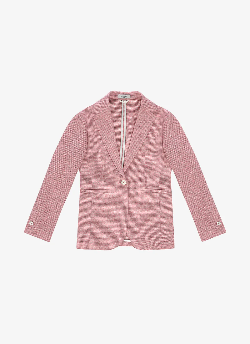 Textured Linen Slim Long Blazer - Image 6