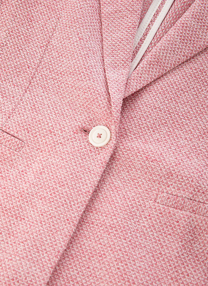 Textured Linen Slim Long Blazer - Image 7
